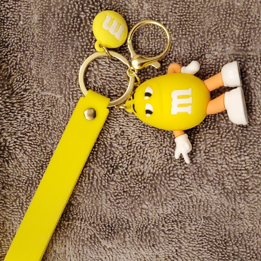 Yellow M&M's Candy Keychain NWNT